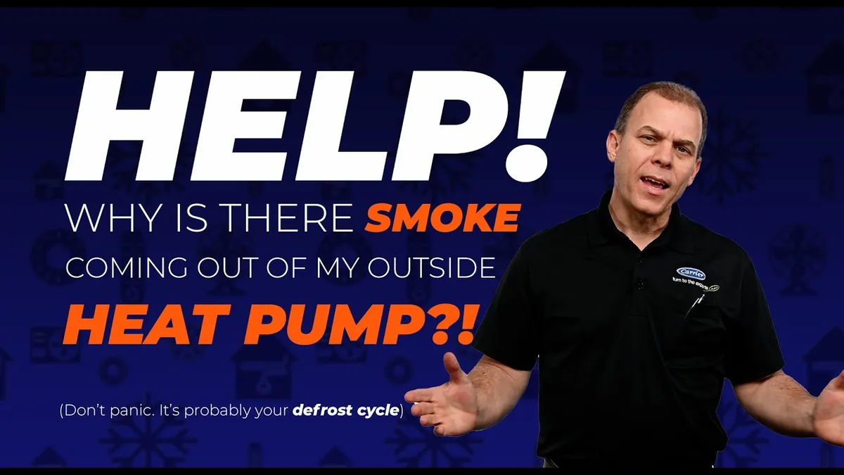 A still from the video “Why is there smoke coming out of my heat pump? | Climate Masters, Inc.”