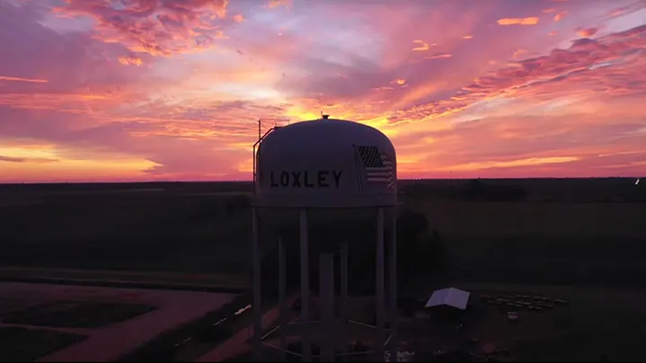 Sunset at Water tower in Loxley AL | Air Conditioning Repair | Climate Masters INC
